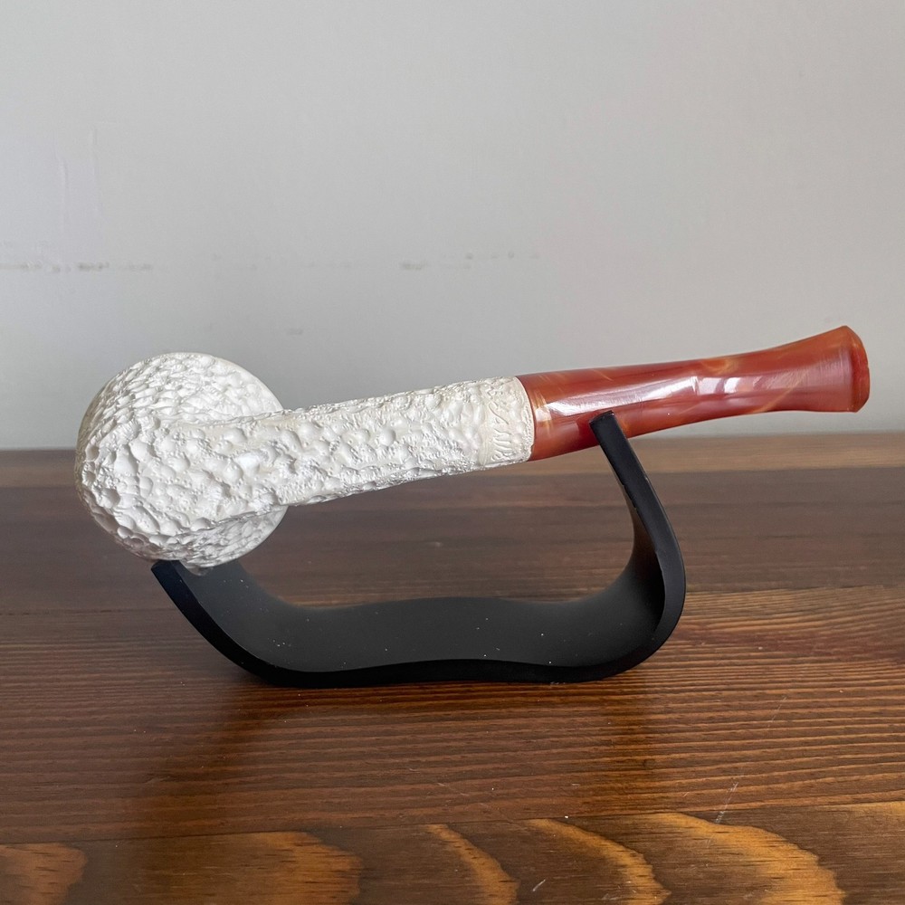 S.Yanik Meerschaum Pipe – Rusticated Smoking Pipe
