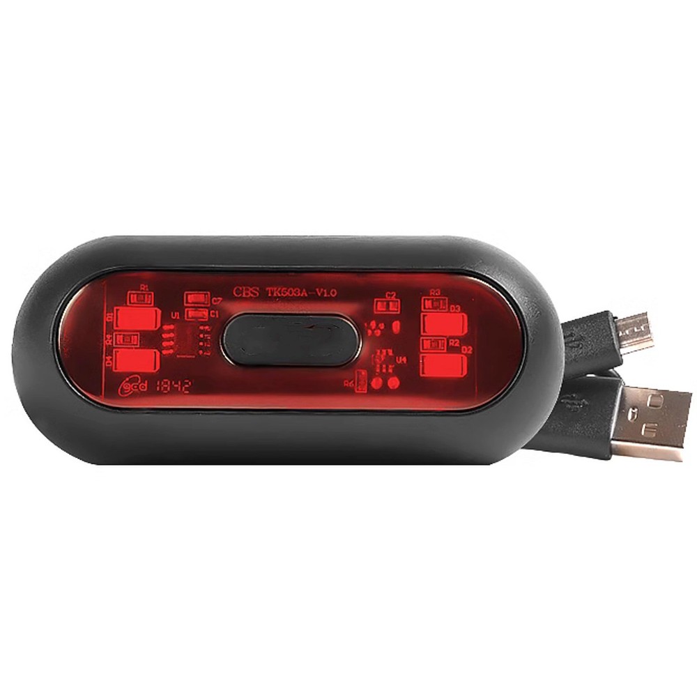 Waterproof Motorcycle Rear LED Helmet Light USB Rechargeable Light Replacement