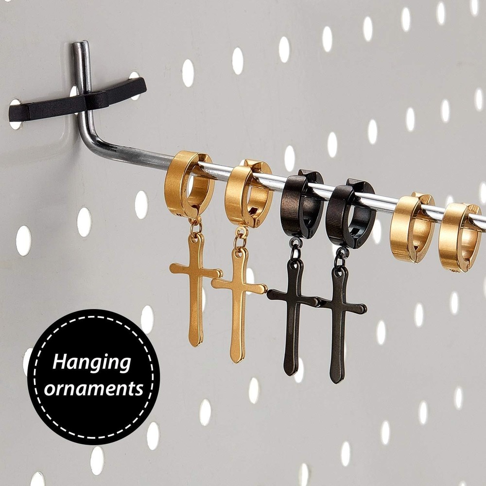 Pegboard Hook Locks Black Plastic Peg Locks Pegboard Hook Retainers Display O...