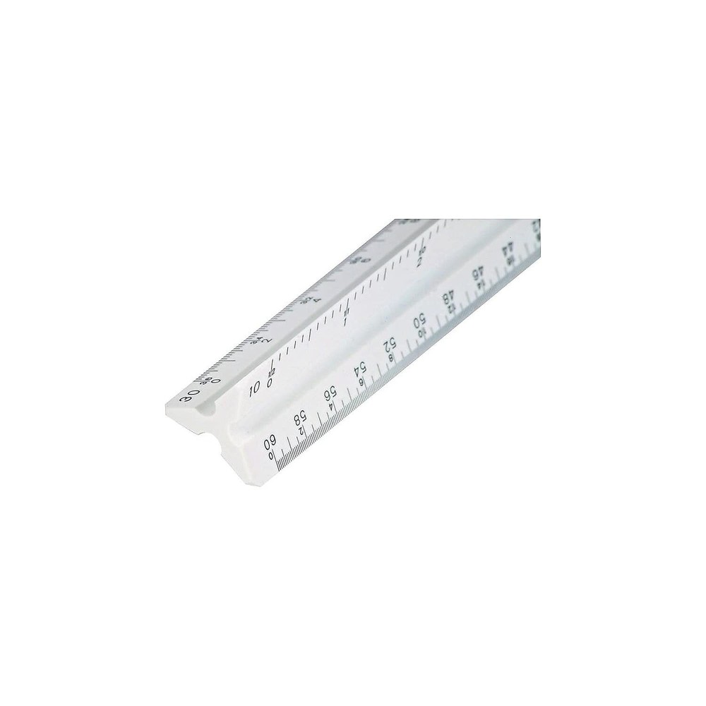 Staedtler 12-Inches Engineers Triangular Scale (98718-34BK) White