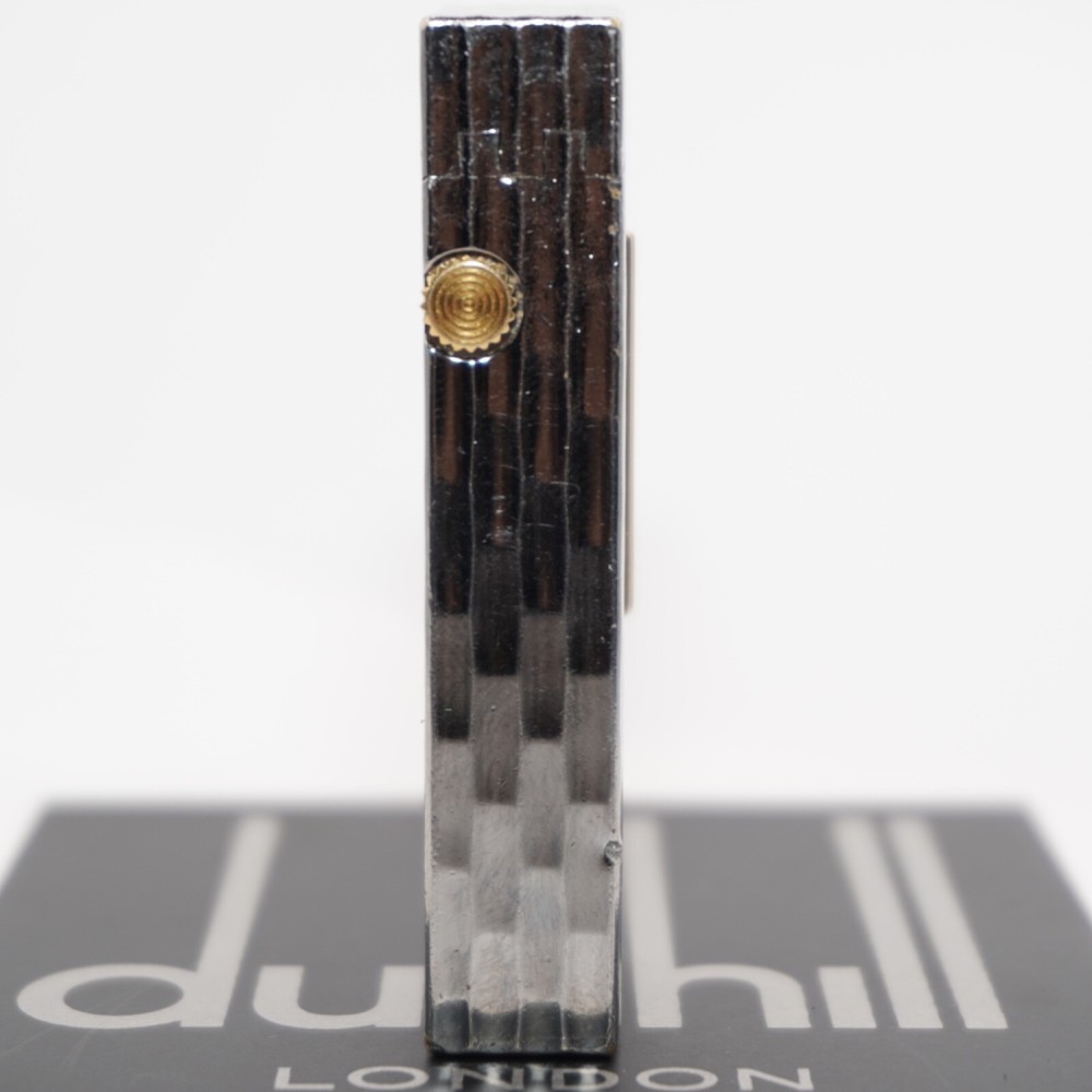 Dunhill Lighter oxidized silver Bambo Pattern-Ultrasonically Cleaned_Working
