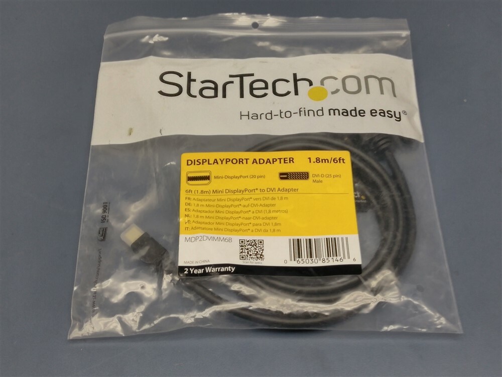 NEW StarTech MDP2DVIMM6B 6' Displayport Adapter