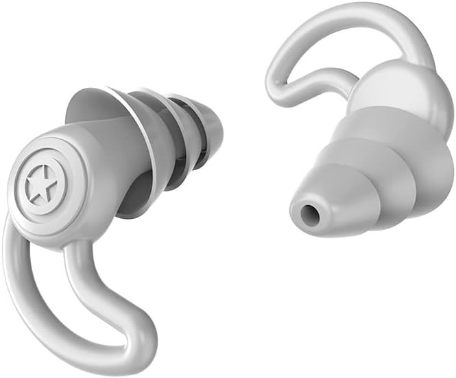 Toeah Silicone Earplugs Grey 40dB (SNR) with Case - 3pc assorted pairs