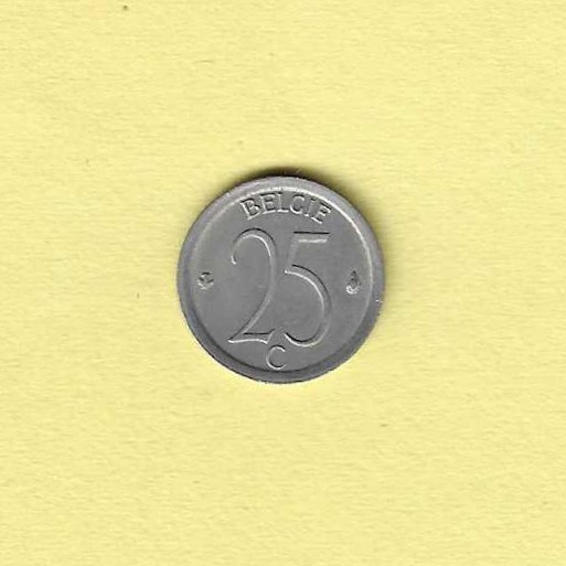 1971 Belgium 25 Centimes EF-40