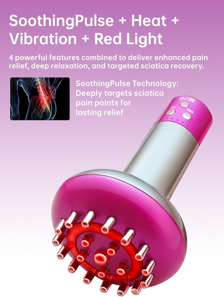 Sciatica Pain Relief Device – Deep Tissue Massager for Sciatica, Nerve,...