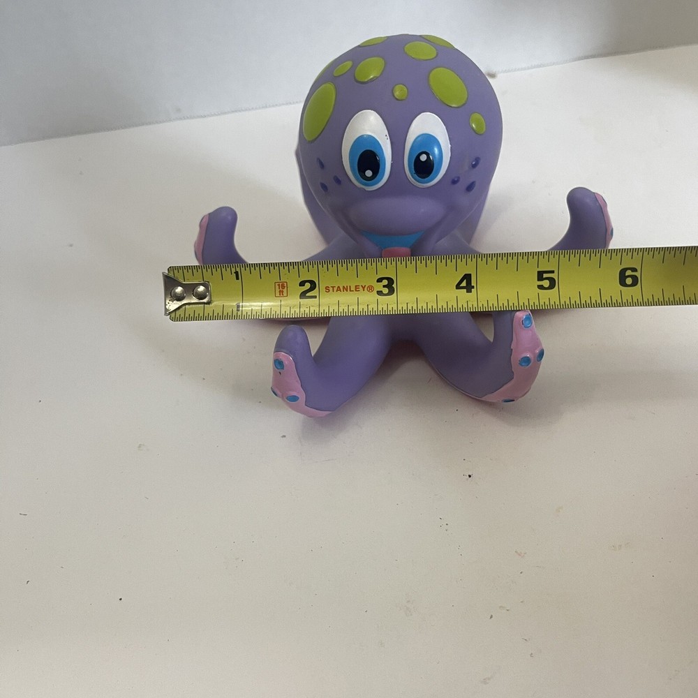Nuby Floating Purple Octopus 2010 Interactive Rubber Bath Toy