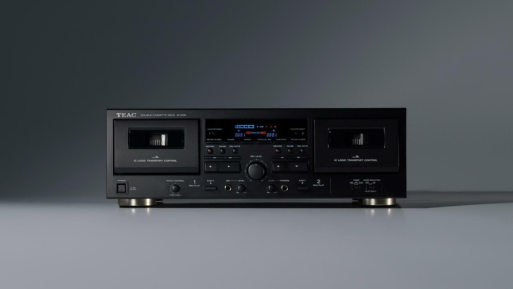 TEAC W-1200 - Double Cassette Deck - Black