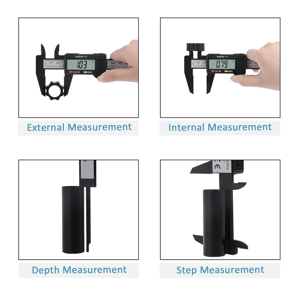 Versatile Digital Caliper 0-6" for Precision Measurement & Quick Unit Conversion
