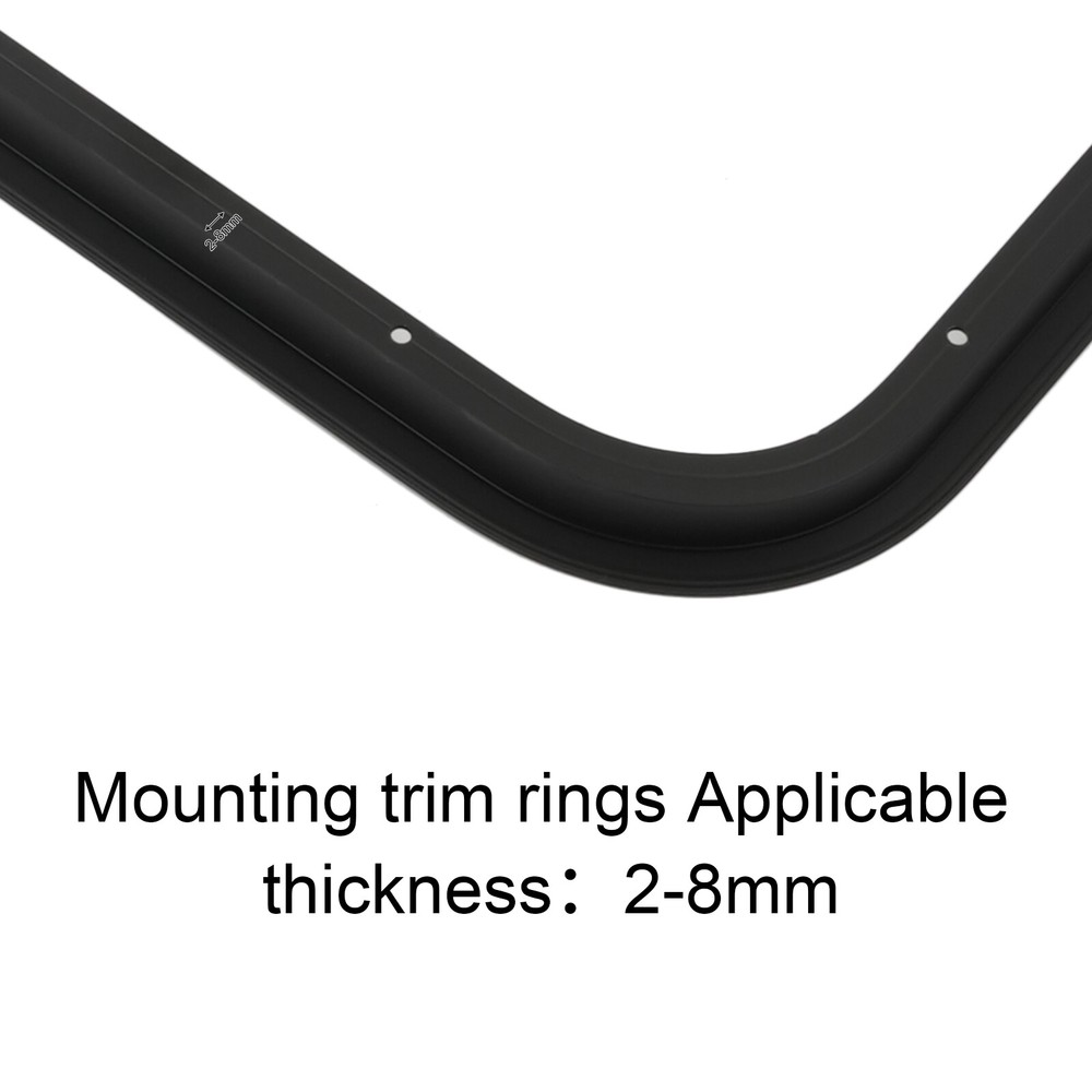 Black RV Trailer Windows Vertical Sliding Windows Direct Replacement & Trim Ring