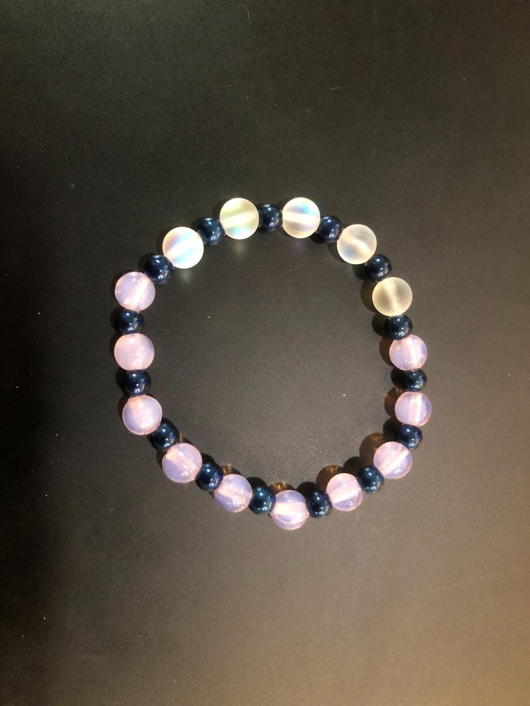 Beaded Stretch Bracelet Handmade Boho Design