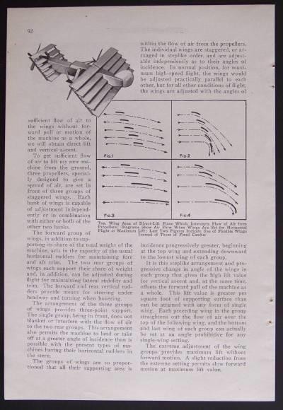 Multiplane Thomas Edison Lake 1931 VTOL Multi-Wing Airplane Design