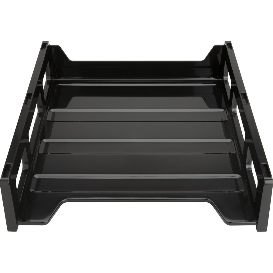 Business Source Front-load Letter Tray - Plastic - Black (BSN62884)