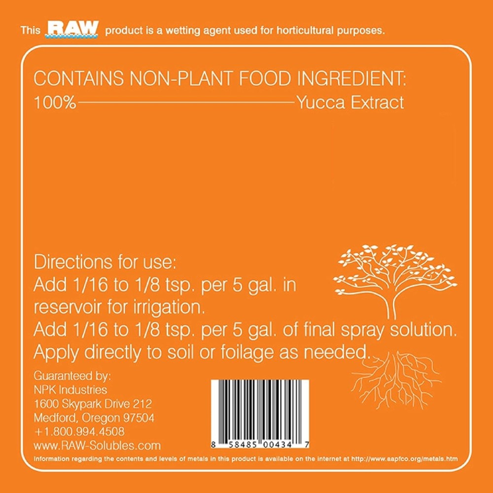 RAW Yucca Flow Water-Soluble Soil Amendment, 2oz