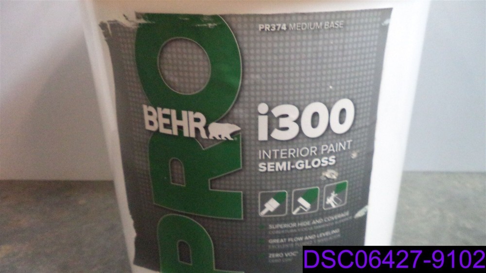 5 Gallon Behr i300 PR374 Medium Base Interior Paint Semi-Gloss