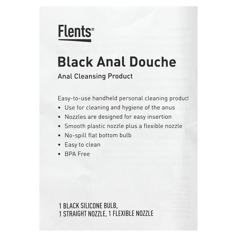 Black Anal Douche, 3 Pieces