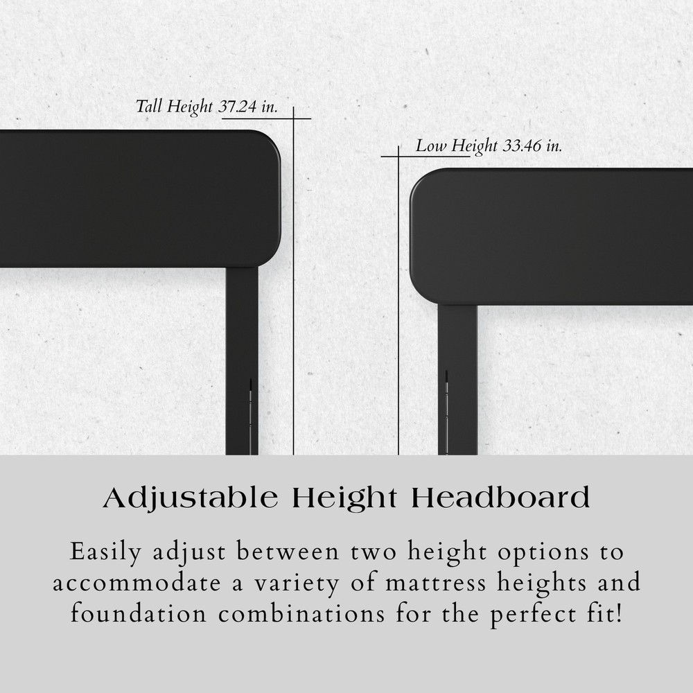 Florence Full Solid Wood Headboard in Black