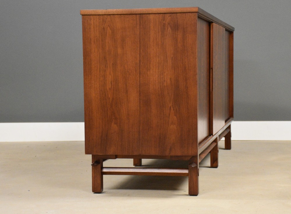 Refinished Walnut 72” Sideboard Credenza by Henredon Heritage