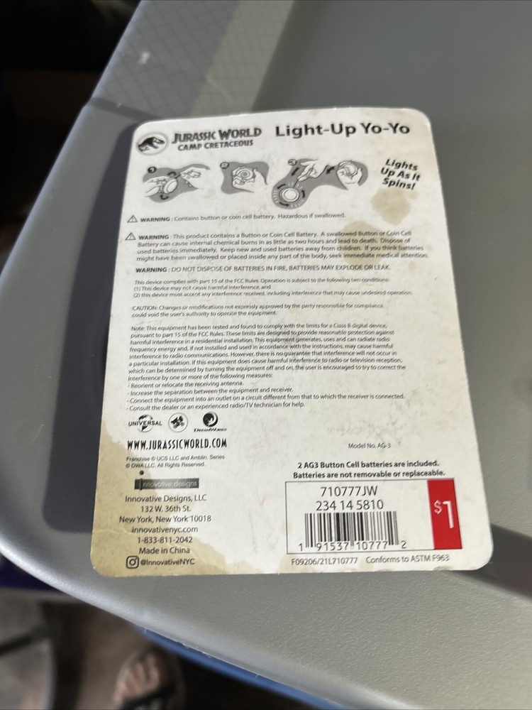 Jurassic park light up Yo-yo