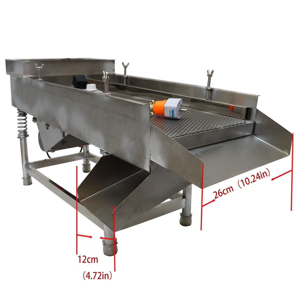 Stainless Steel Linear Vibrating Screen Single Layer 5mm Sifter Sieve Shaker