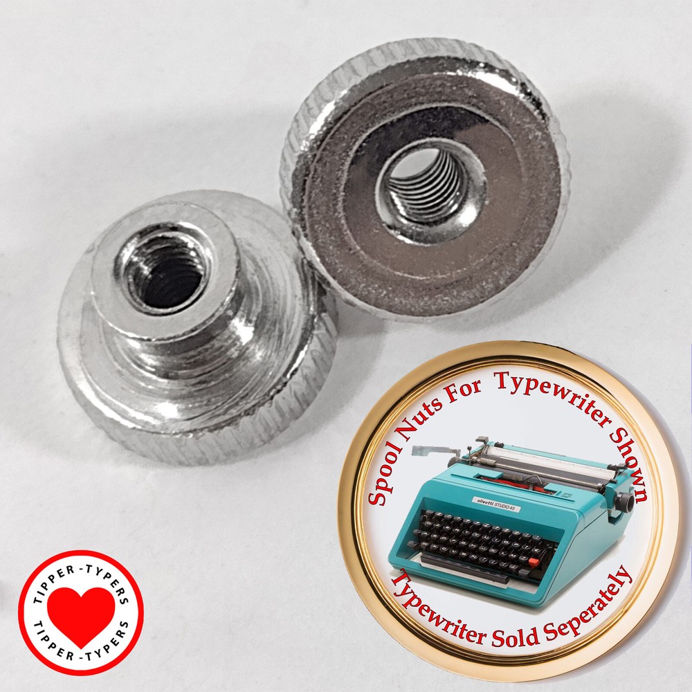 Two Thumb Nuts For An Olivetti Studio 45 Typewriter. 1 Set of 2 Spool Nuts
