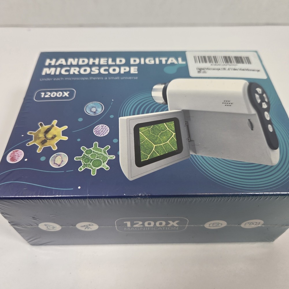 New Sealed Inviment Handheld Digital Microscope, 2'' LCD Screen Microscope 1200X