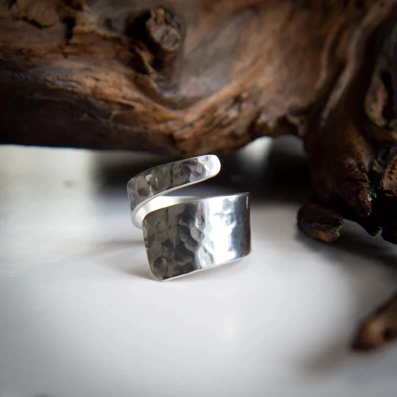 Adjustable 925 Sterling Silver Band Statement Ring Handmade Ring All size