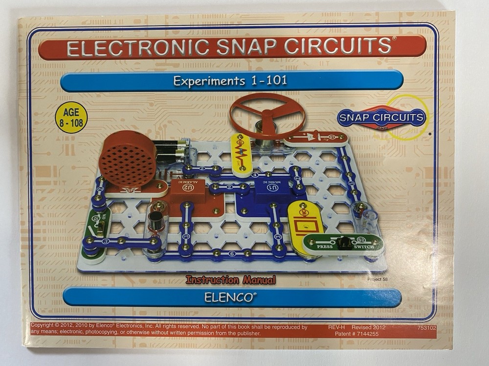 Snap Circuits Jr. SC-100 Electronics Discovery Kit Builds 100 Exciting Projects