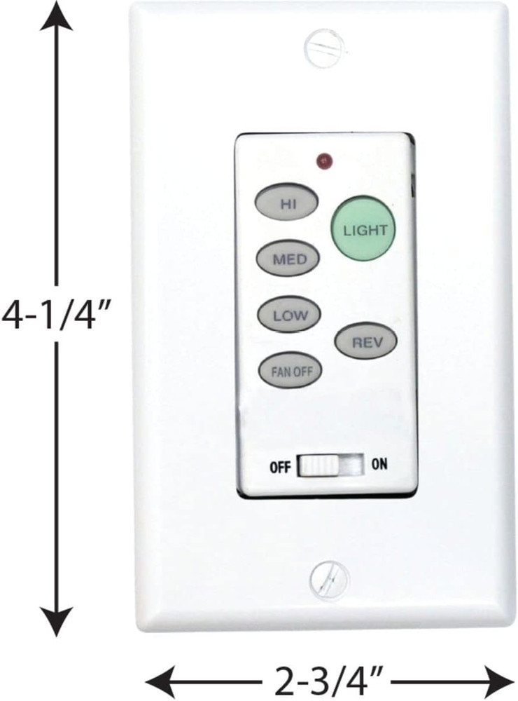 Ceiling Fan Wall Control, Airpro Collection, Indoor, P2631-30, White