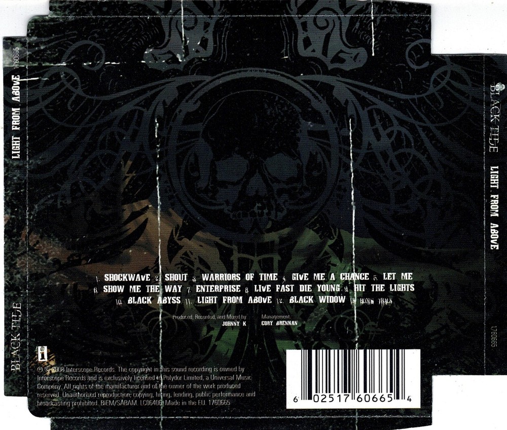 CD - BLACK TIDE - LIGHT FROM ABOVE