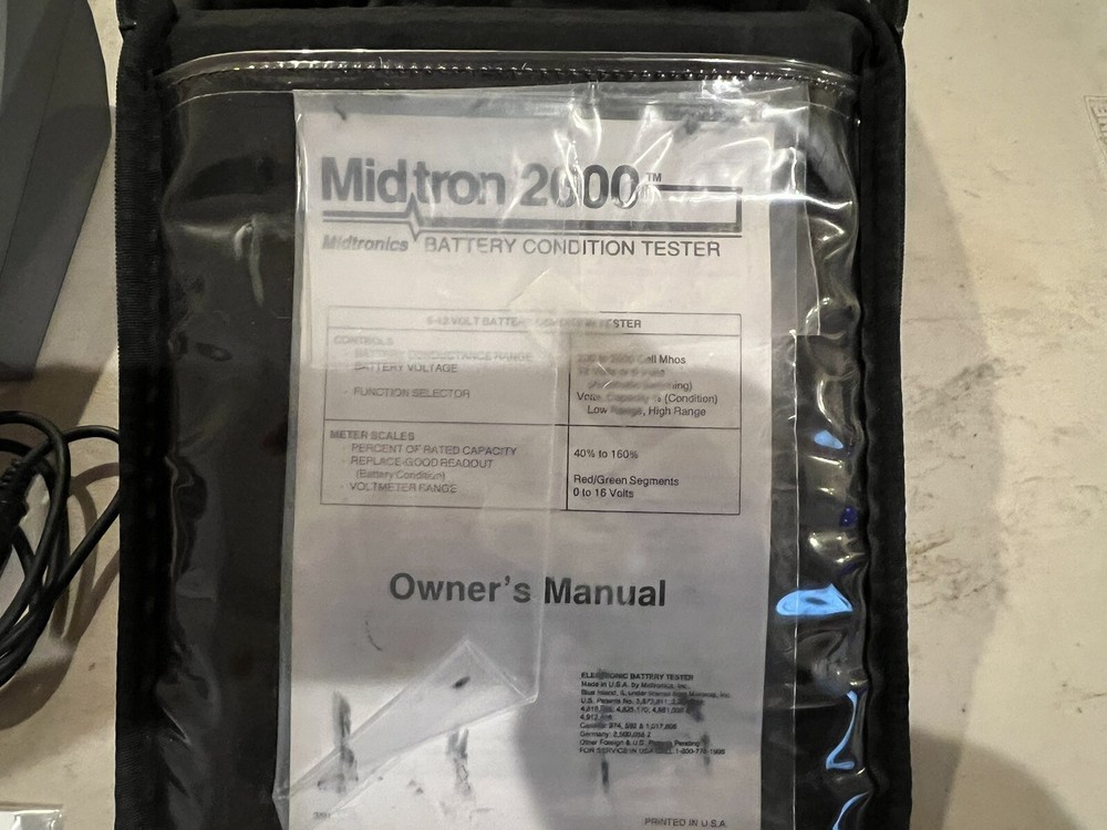 Midtronics Midtron 2600 Battery CONDITION Tester + EXTRAS / Excellent