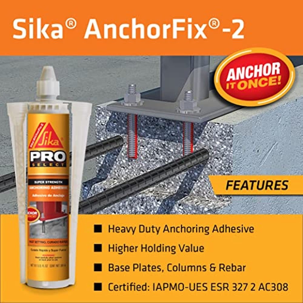 Sika Anchorfix-2, super strength anchoring adhesive, Two component anchor system