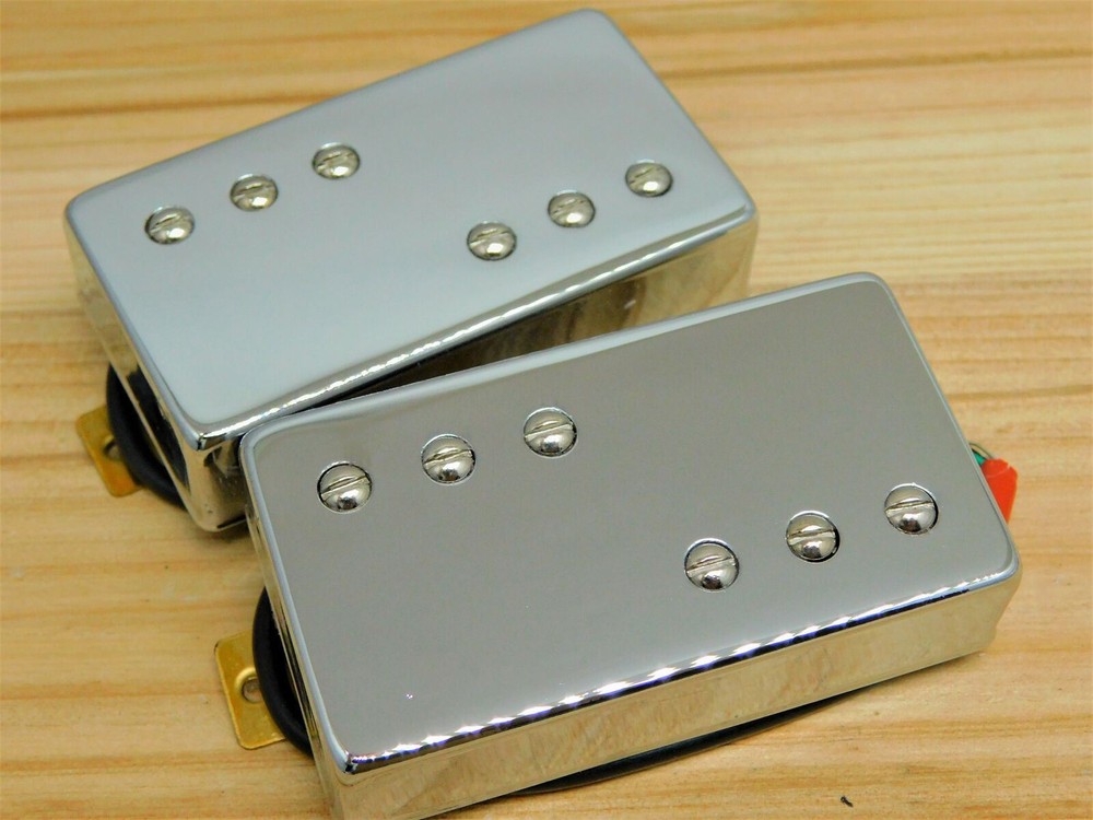 Chrome Wide Range Style Ceramic Humbucker Set (4-wire)