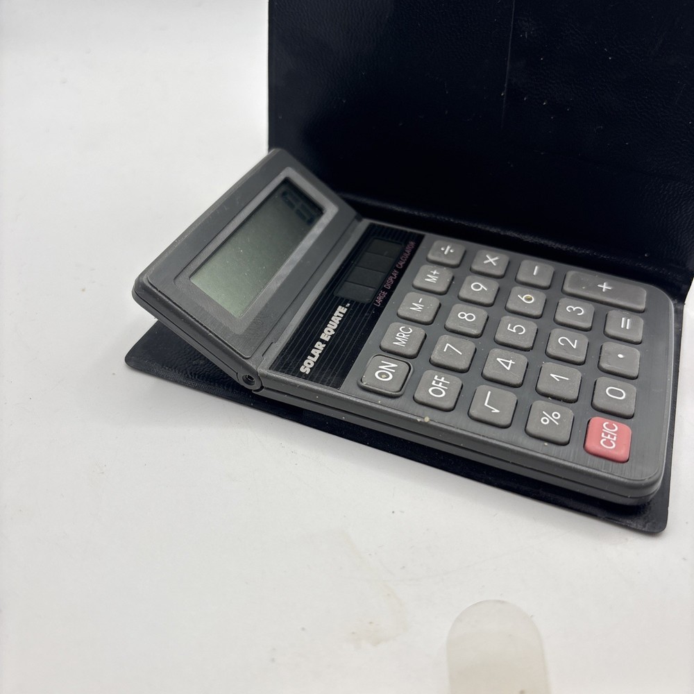 Solar Equate Electronic Display Adjustable Calculator Tested Works