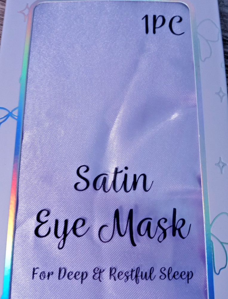 Satin Lavender One Piece Eye Mask For Deep & Restful Sleep 100% Polyester NEW