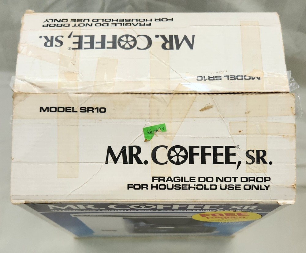 MR. COFFEE SR. 10-Cup Compact Automatic Brewing System SR-10 Box & Manual TESTED