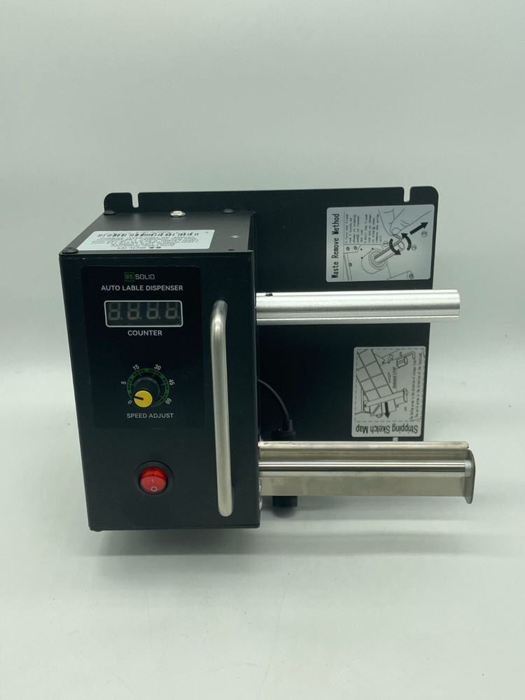 U.S. Solid Automatic Label Dispenser Machine w/Counter Fibre Optic Sensor Speed