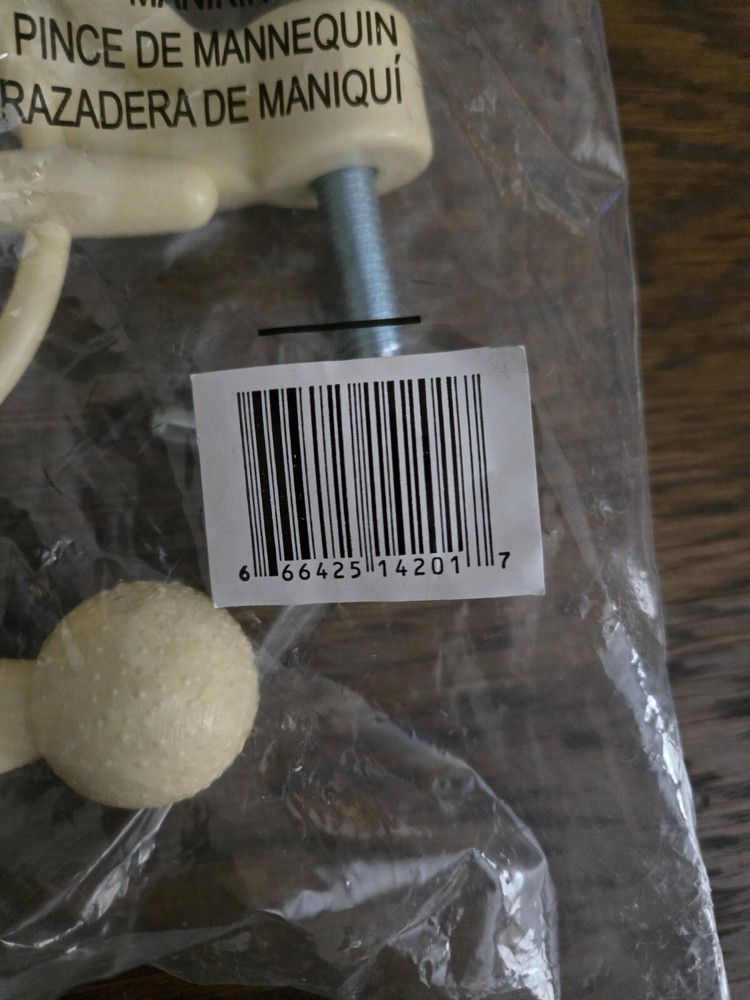 NEW in package Pro Basic Manikin Clamp Beige Color