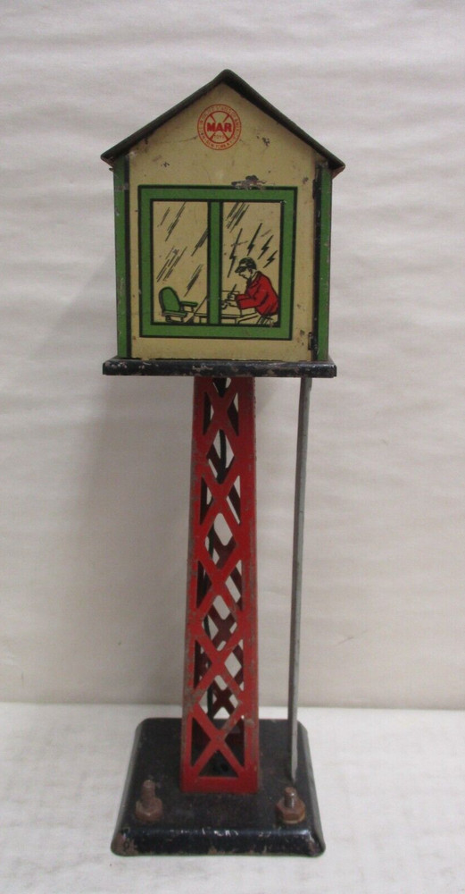 Vintage Marx #413 O Scale Lighted Switchman Yard Tower for Model Train Set