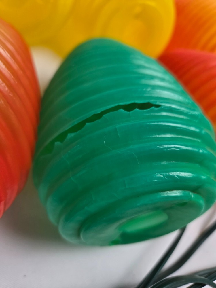 Vintage Beehive Shaped Blow Mold Patio String Light Set, 7 Light String