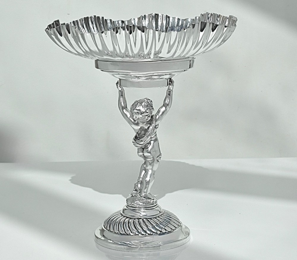 WMF Beautiful Silver Plated Cherub Table Fruit Stand Centrepiece,1902-1910