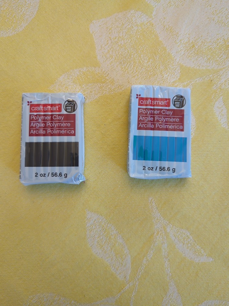 Craftsmart Two 2 Oz Polymer Clay Black And Blue