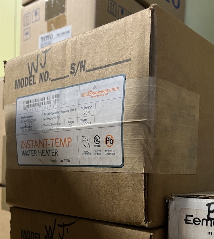 Chronomite E-60FS/208 Instant-Temp Electric Tankless Water Heater