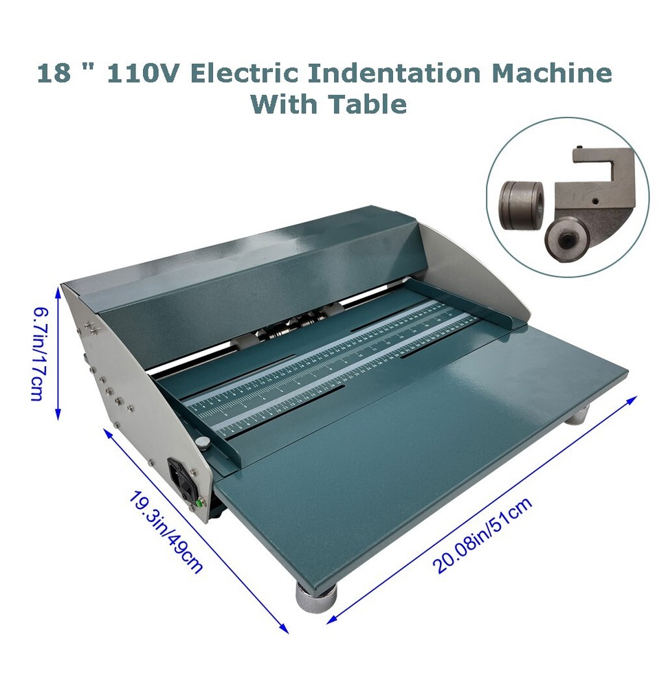 110V 18"/460mm Electrical Creasing Machine Creaser Scorer Perforator Workbench