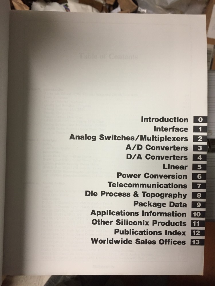 Data Book = Siliconix Analog and Power Integrated Circuits 1985/1988 =