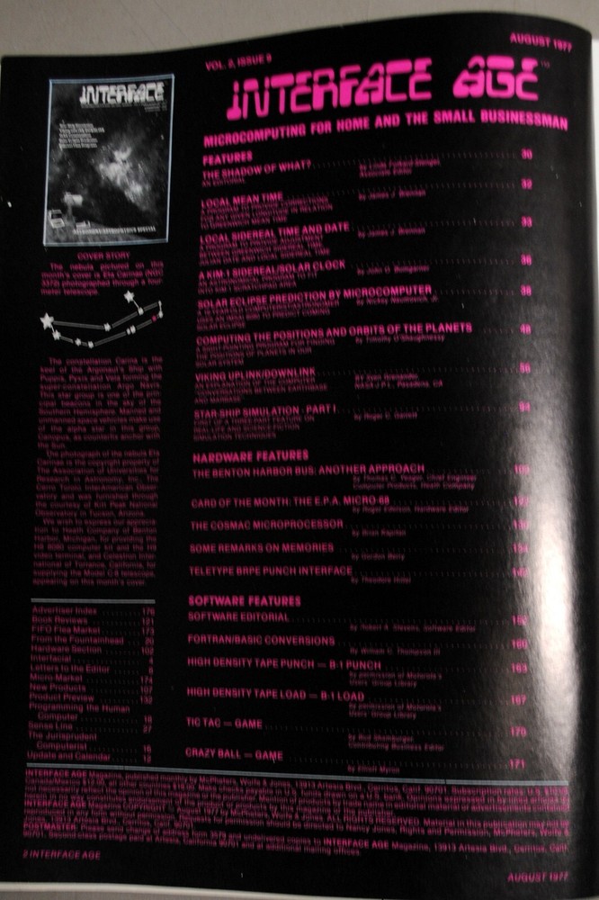 Historic Interface Age August 1977 Vol 2 Issue 9 Ships Worldwide