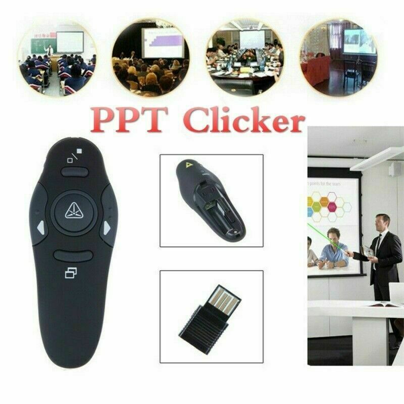 USB Powerpoint Clicker Wireless Remote Control PPT Presenter Pointer Pen NLK
