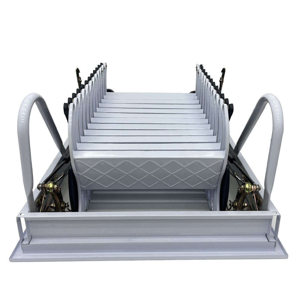 70*100 cm Attic Pull-down Folding Stairs Retractable Stairs Max 9.84ft/3m