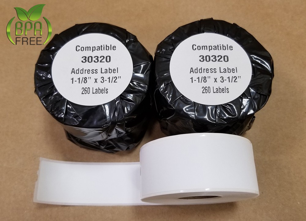Dymo® Compatible 30320, 20 Rolls White Rectangular Address Labels