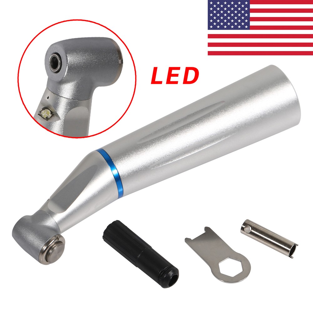 USA Dental Inner LED E-generator Low Speed Contra Angle Handpiece Push Button YH