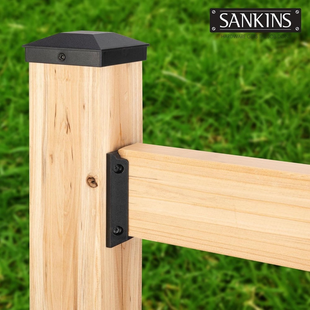 Customizable 10-Pack Black Deck Railing Brackets for 2x4 – Heavy-Duty Design